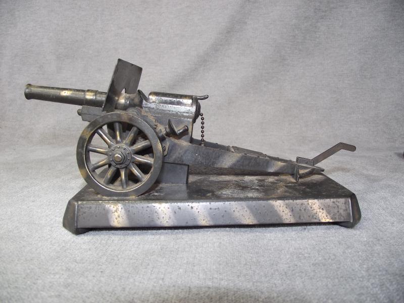 1930's Large Demley Artillery Field Gun Table Top Lighter.