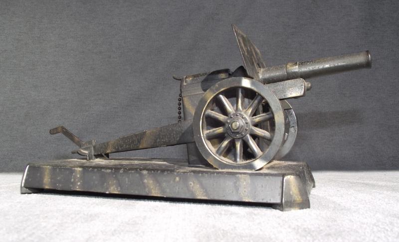 1930's Large Demley Artillery Field Gun Table Top Lighter.
