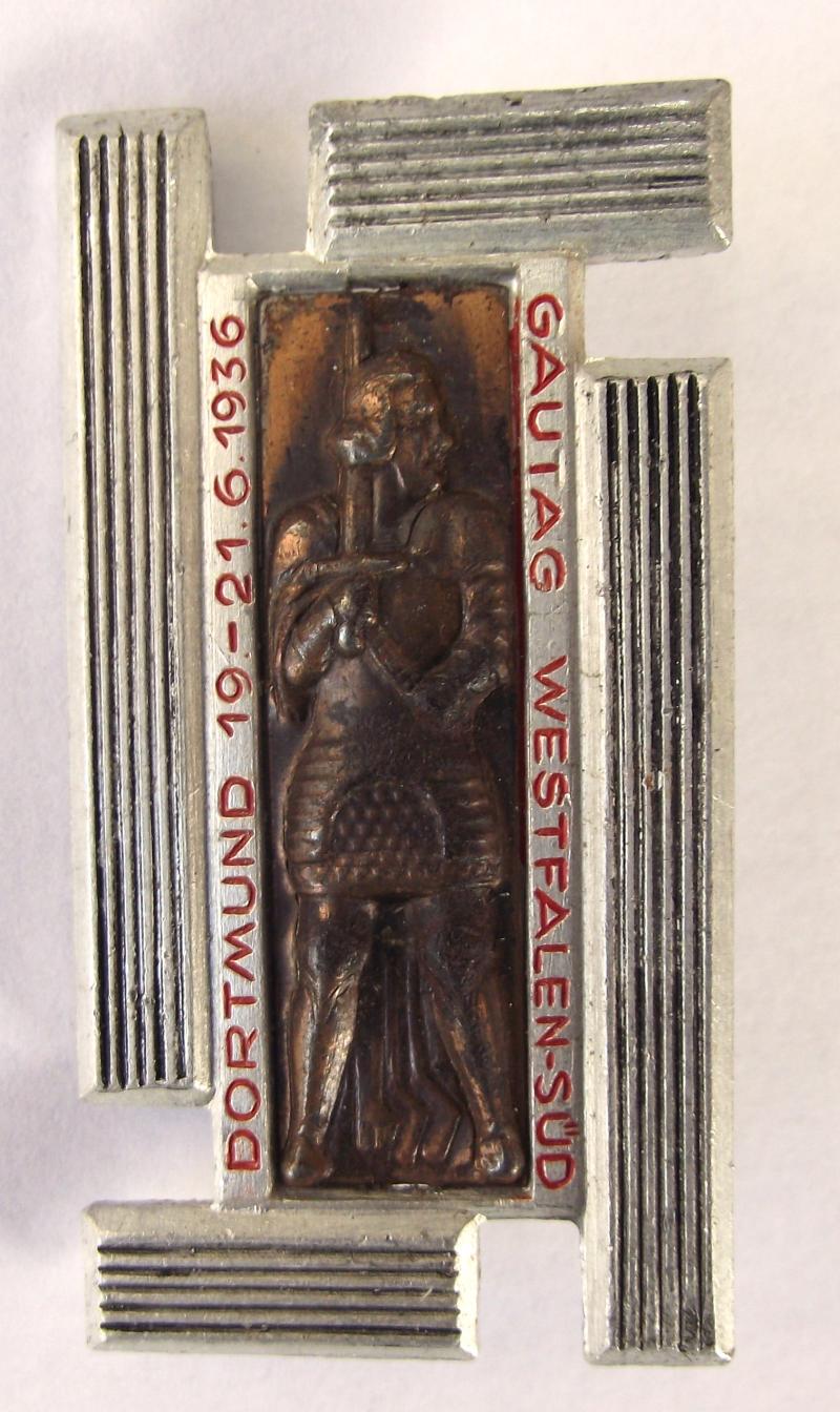 Gautag Event Badge/Tinnie. West Fallen, Dortmund, 1936.