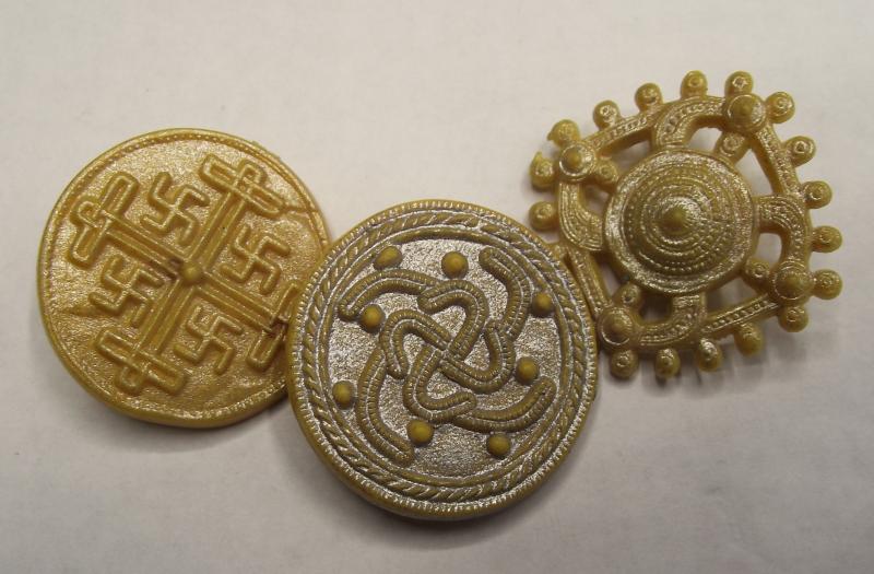3 X German Pagan WHW Fund Badges.