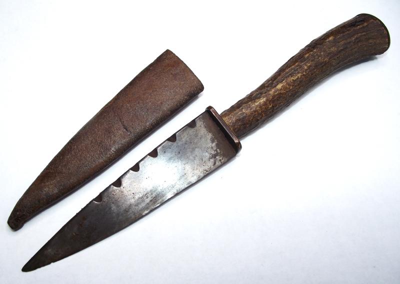 Vintage Scottish Stag Horn Sgian Dubh Knife.