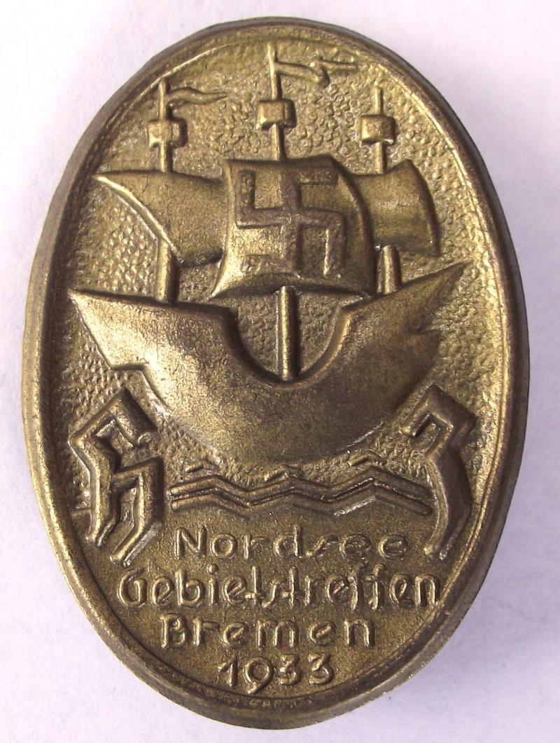 Hitler Youth Tinne/ Event Badge. Nordsee Gebietstreffen, 1933.