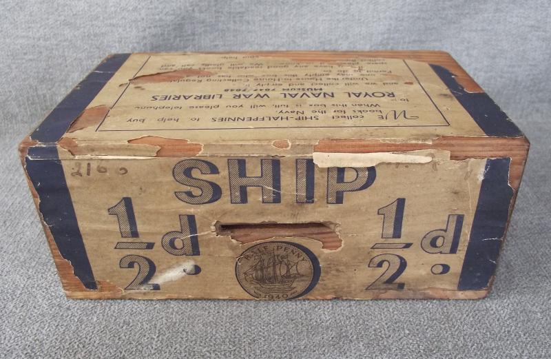 WW2 Homefront Royal Navy War Libraries Donation Box.