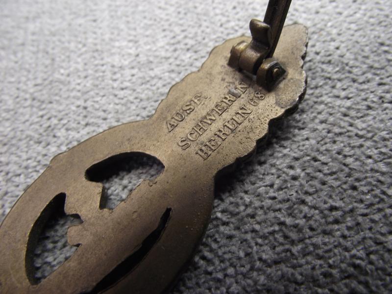 WW2 German U-Boat Clasp ''Frontspange''. Schwerin. NO PAYPAL PAYMENT!