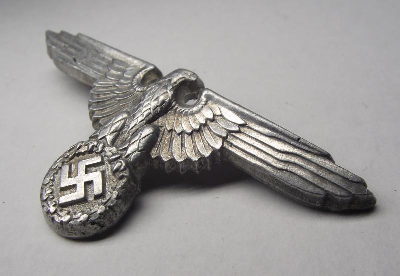 SS Visor Cap Aluminium Eagle. 1980's Austrian 360 Fake.