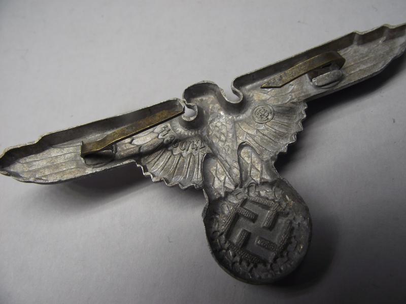 SS Visor Cap Aluminium Eagle. 1980's Austrian 360 Fake.