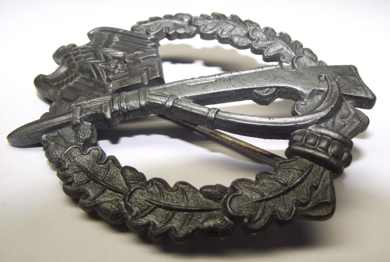 WW2 German Silver Infantry Assualt Badge. FZZ, Fritz Zimmermann.