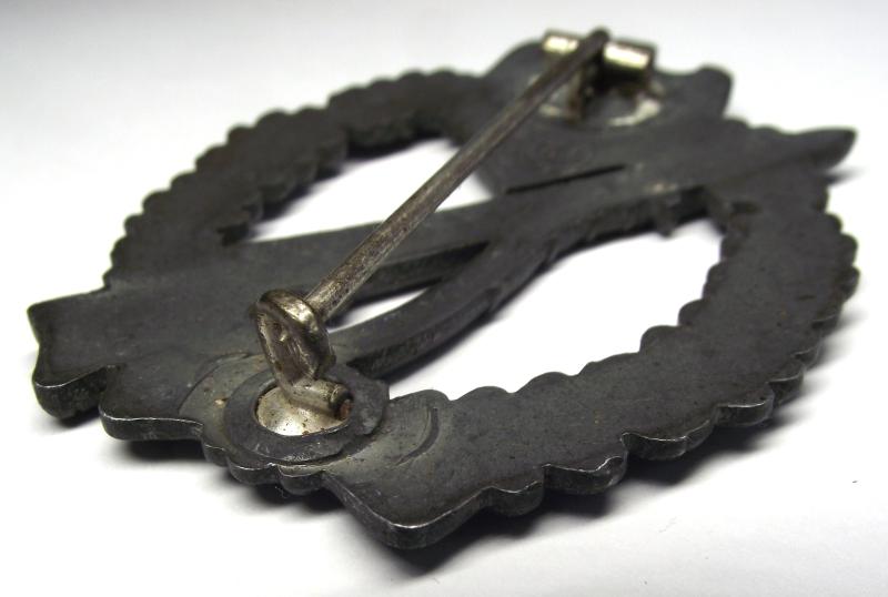 WW2 German Silver Infantry Assualt Badge. FZZ, Fritz Zimmermann.