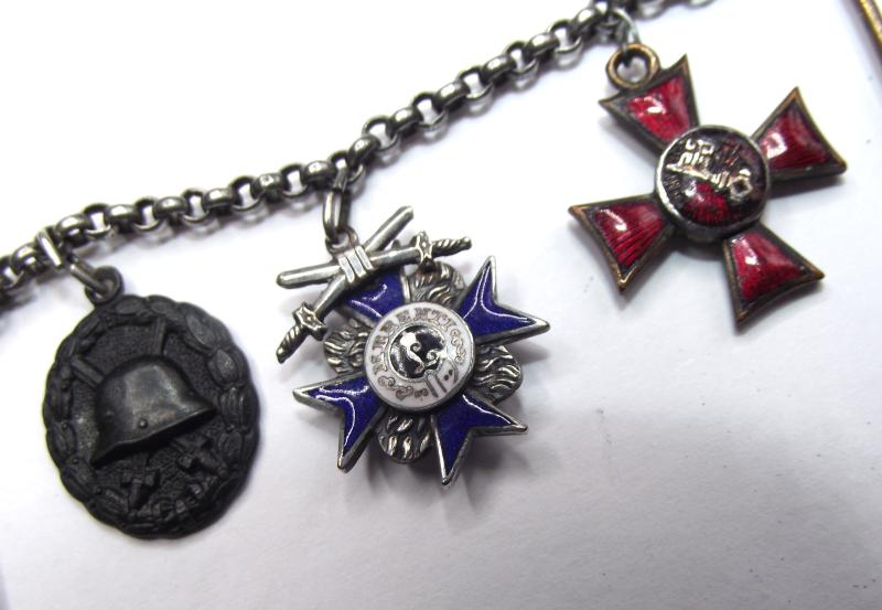Imperial German Three Place Miniature Medal Chain.