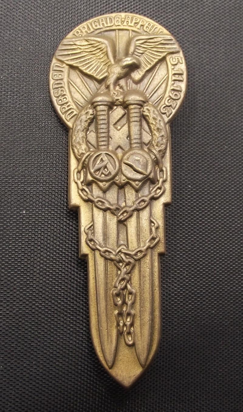 SA Event Badge/Tinnie. Dresden, 1933.
