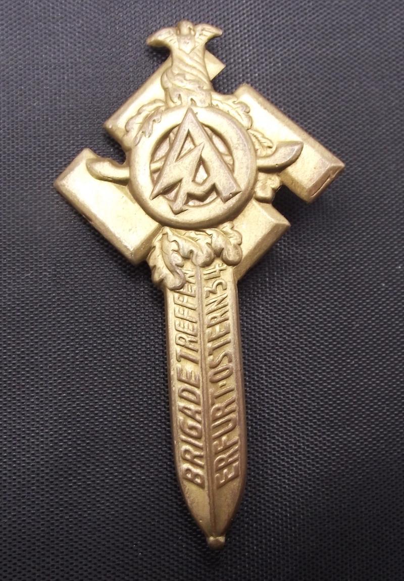 SA Event Badge/Tinnie. Brigade Treffen Erfurt Ost. 1934.
