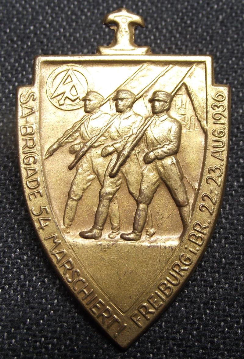 SA Event Badge/Tinnie. Brigade 54 Marschiert, Freiburg
