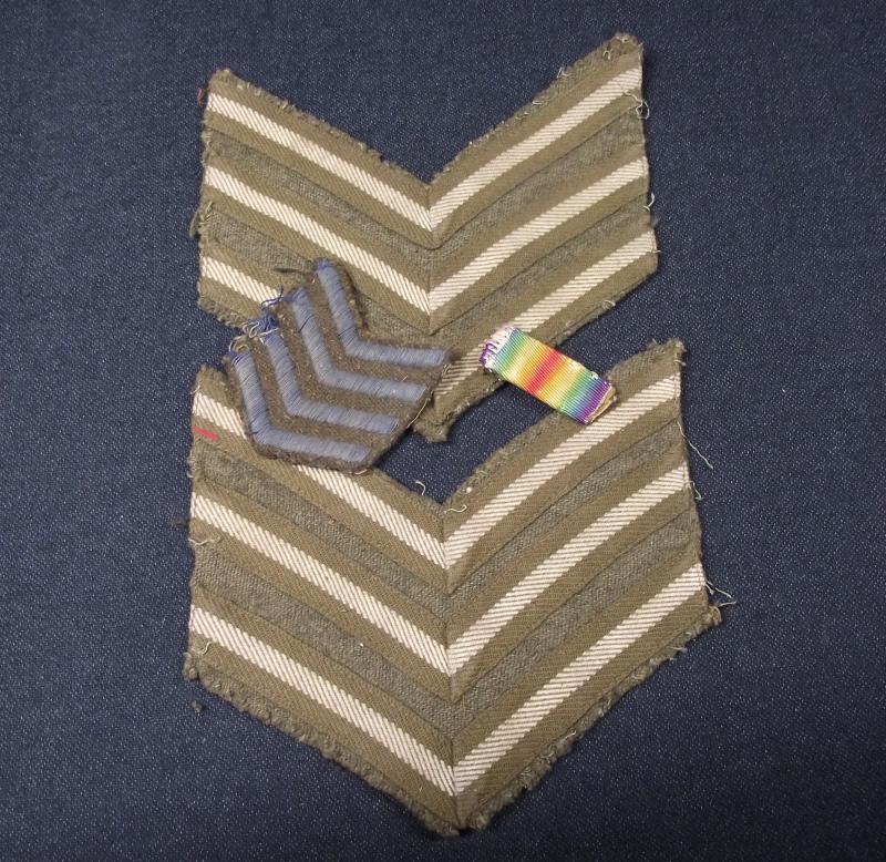 WW1 British Sergeant and Service Stripes.