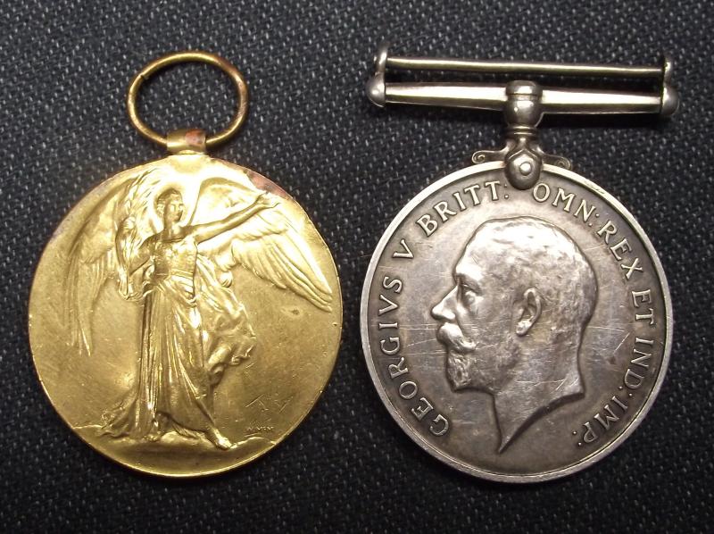 WW1 First Day The Battle Of Somme KIA Medal Pair. Norfolk Regiment.