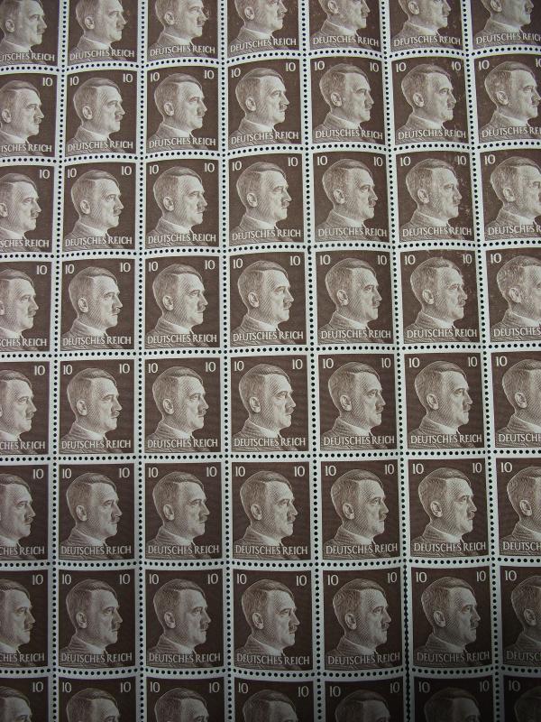 Adolf Hitler Stamp Sheet.