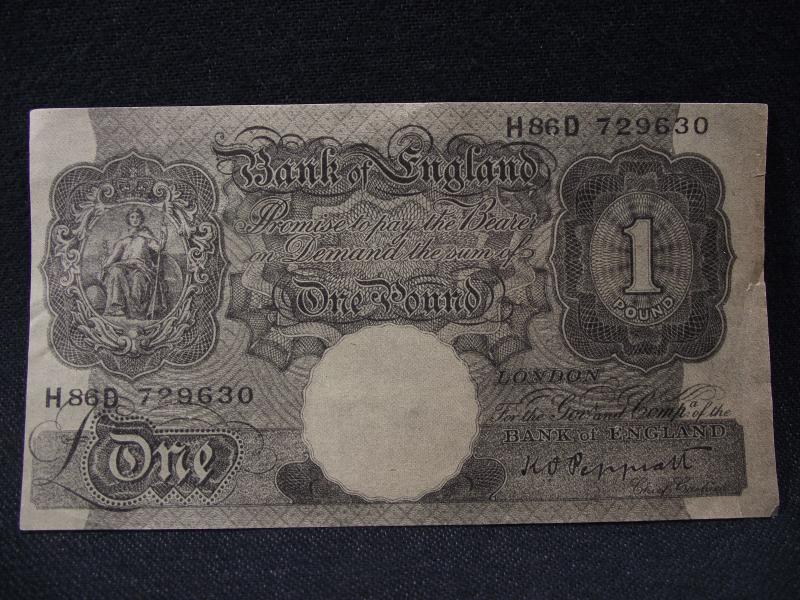 German WW2 Propaganda North Africa British Peppiatt Banknote Drop Leaflet.