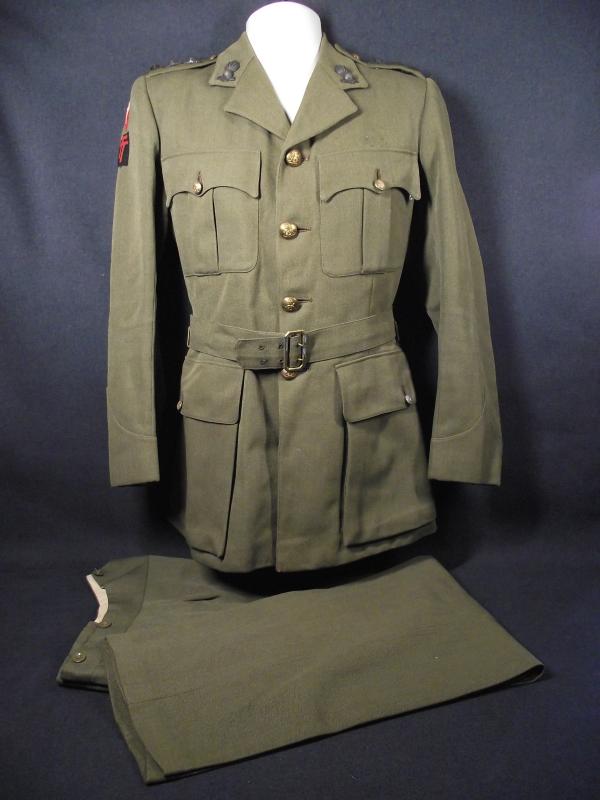 Named, Dated and Badged, Officers Service Dress Uniform, 1 Corps-50th Division. RA..