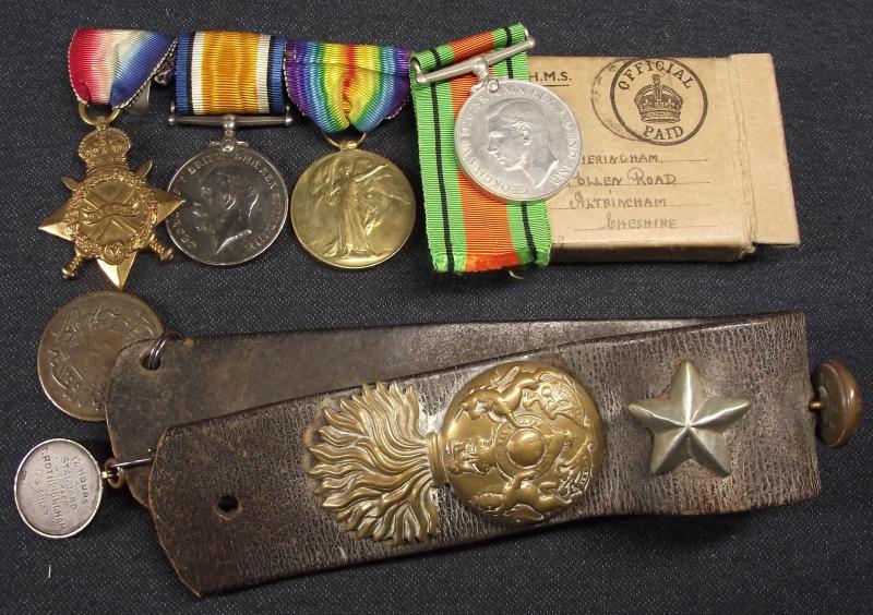 WW1 14/15 Royal Scots FusiliersTrio and Home Guard Medal. Gallipoli.