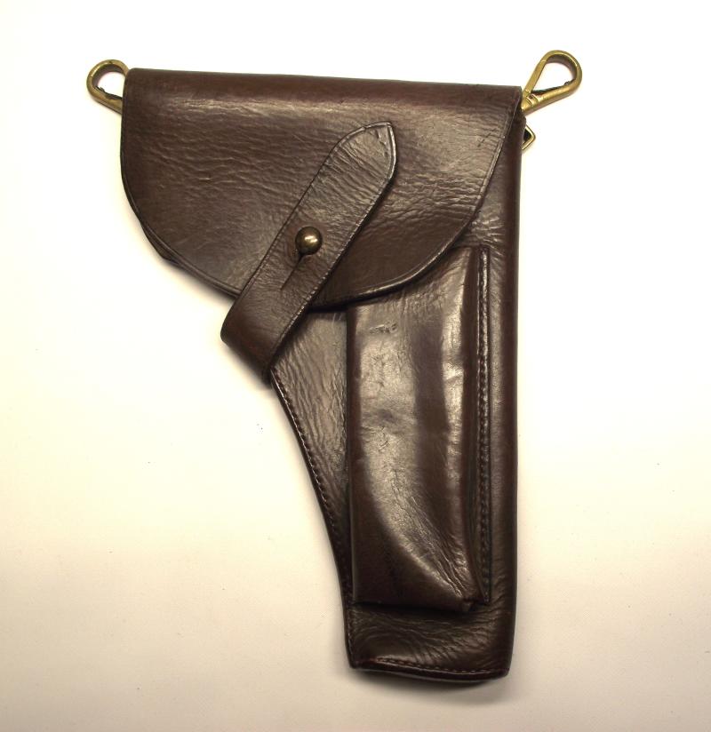 Large British Auto Pistol Leather Holster.
