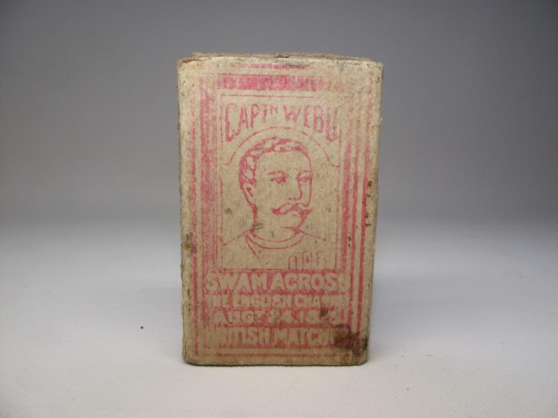 Victorian Match Box. Captain Webb. With Contents.