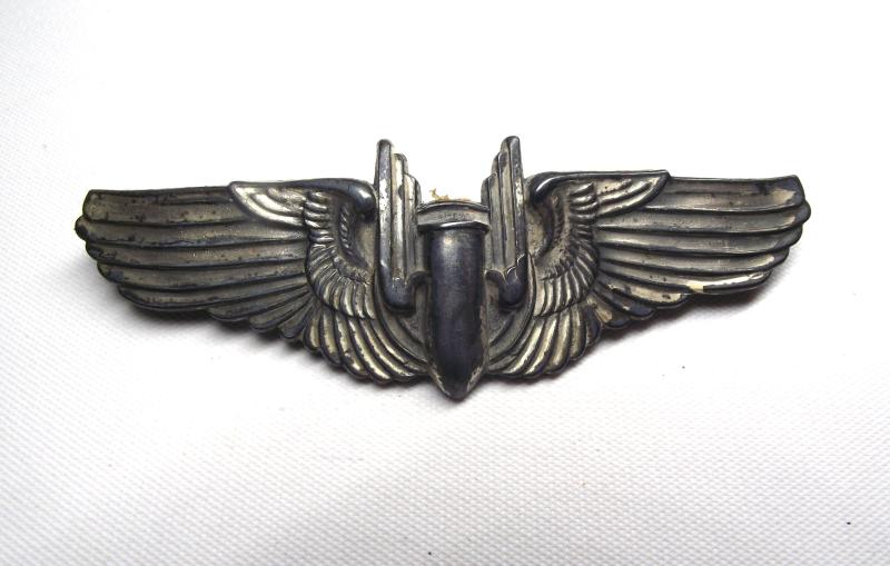 USAAF Aerial Gunner Sterling Marked Wings. 3 Inch.