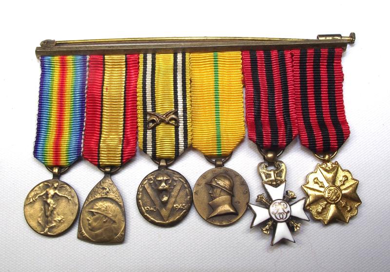 Belgium WW1/WW2 Miniature Medal Bar