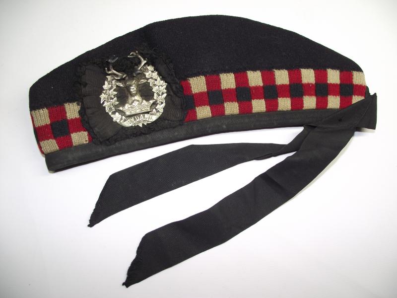 WW2 Gordon Highlanders Officers Glengarry. Lieutenant Colonel William Savage.