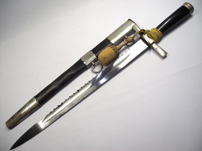 German Fire Brigade NCO Sawback Side Arm. Eickhorn.