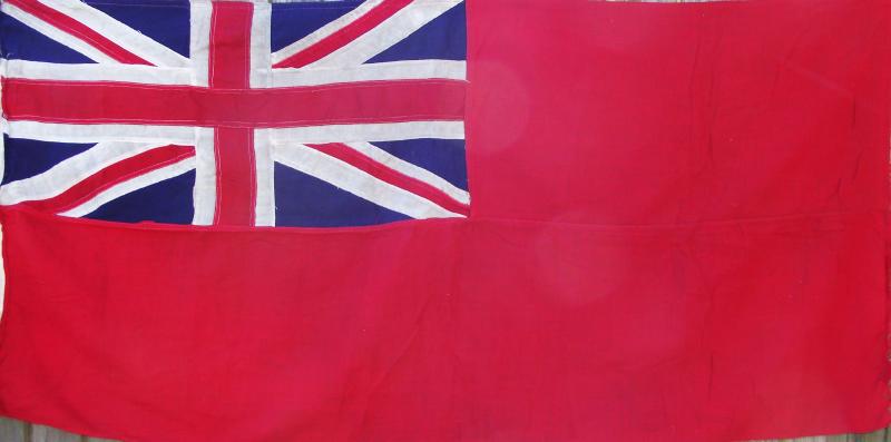 Multi Panel British Navy Red Duster Flag. WW1/WW2.