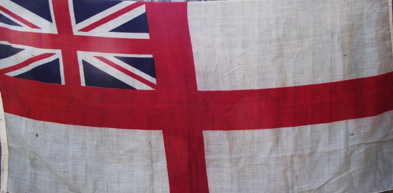 Vintage Royal Navy Ensign. 2 Yard, 34x70 Inches.