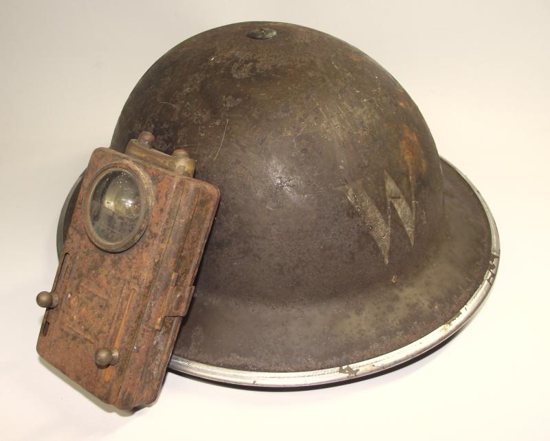 Interesting British Army Steel Helmet and Torch Relic. RELISTED DUE TO A TIME WASTER!.