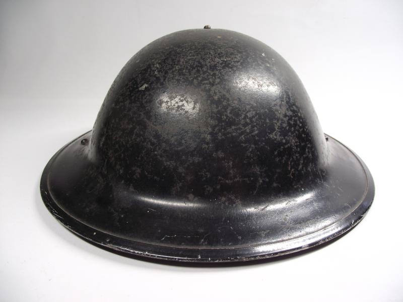 1943 Dated Black Civil Defence Helmet.