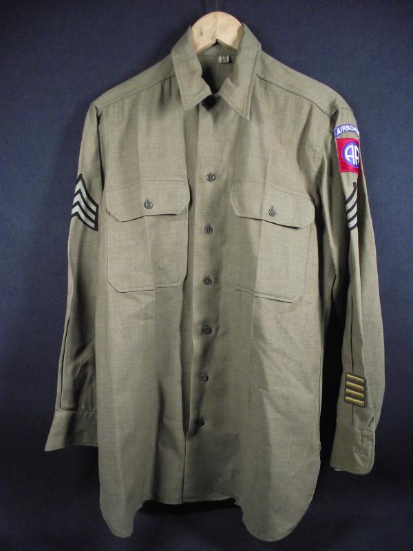WW2 U.S. 82nd Airborne Division Wool Flannel Shirt.
