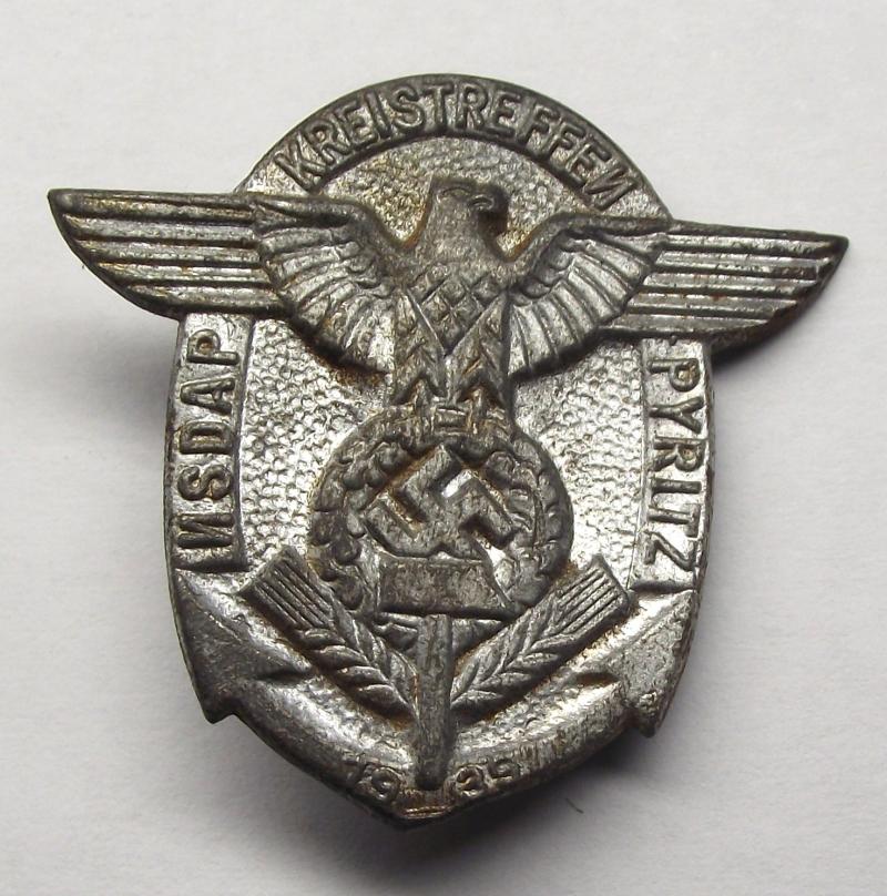 NSDAP Event Badge/Tinnie. Kreistreffen Pyritz, 1939.