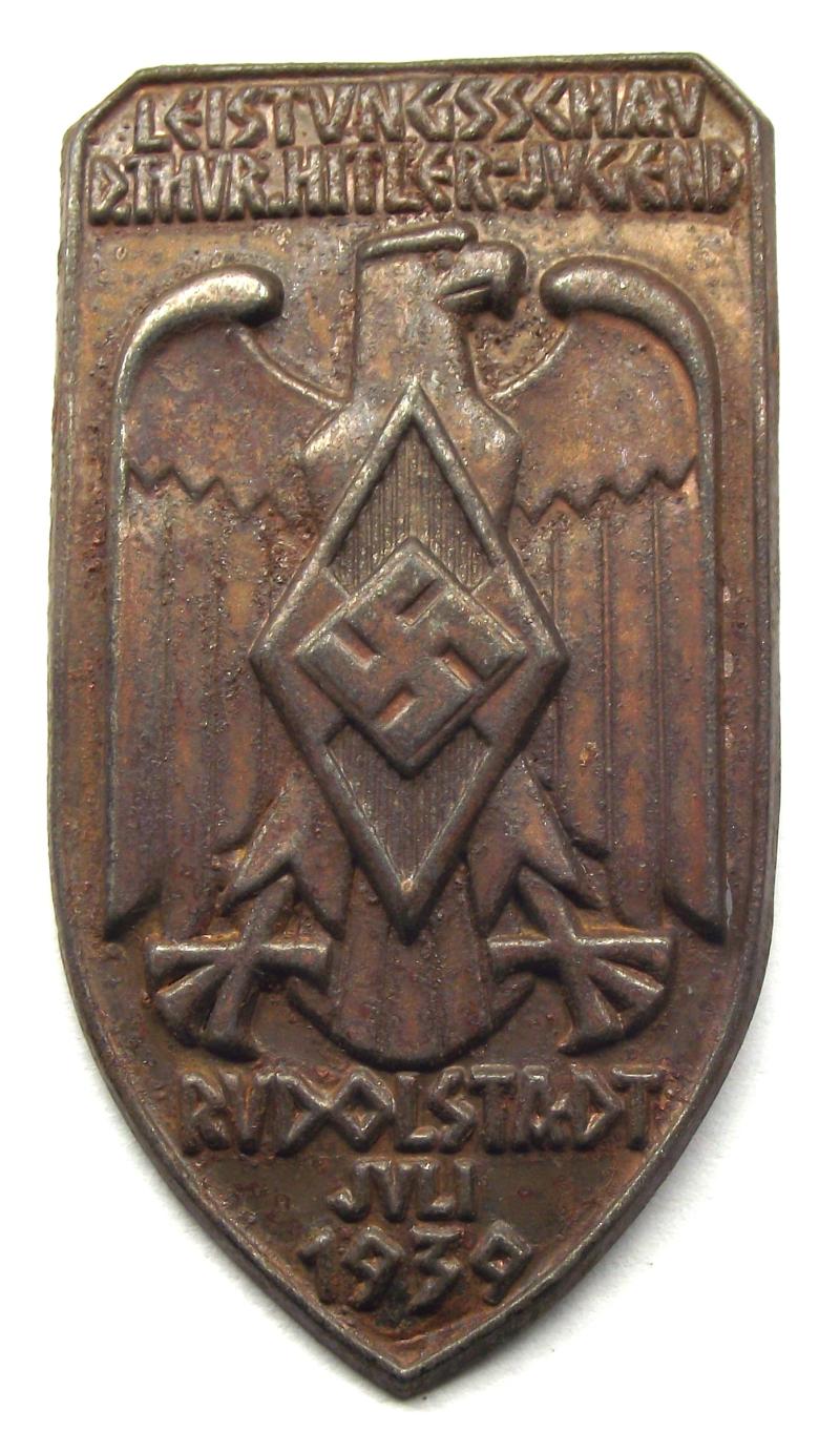 Hitler Youth Event Badge/Tinnie. Rudolstadt, 1939.