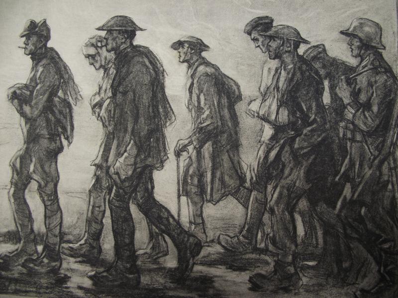 WW1 German Picture. Wounded British POW's.