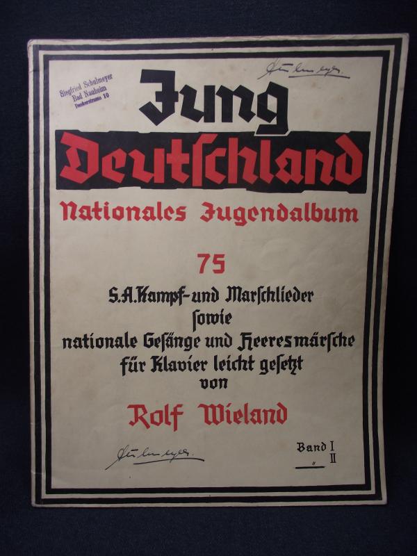Hitler Youth Song Book. Jung Deutchland.