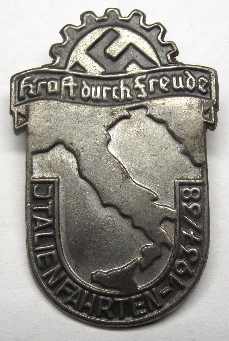 KDF Event Badge/Tinnie. Italienfahrten 1937/38