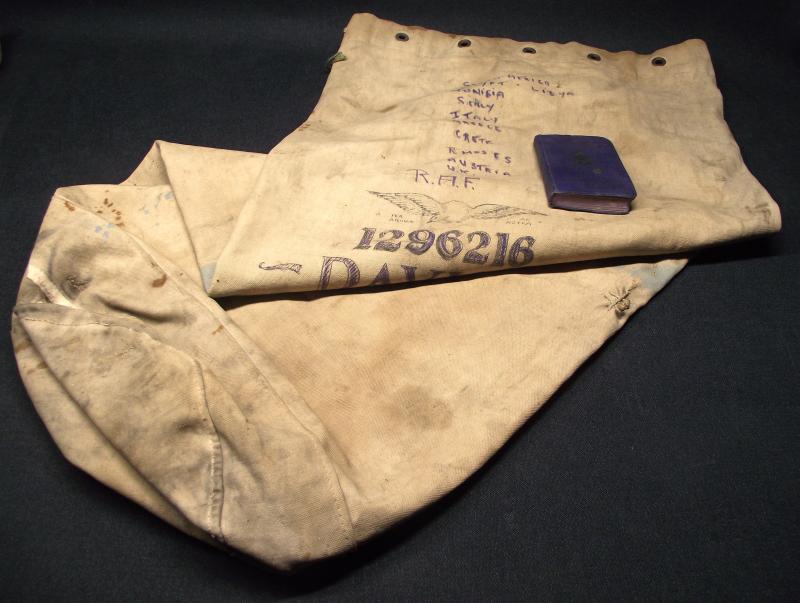 Named WW2 RAF Kitbag and Service Bible.