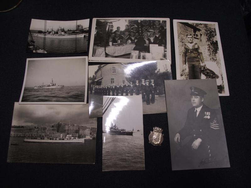 WW2 Royal Navy Patrol Minesweepers and Anti Submarine Badge and Photos.