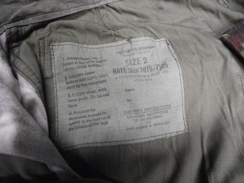 British 68 Pattern DPM Combat Trousers. Falklands.