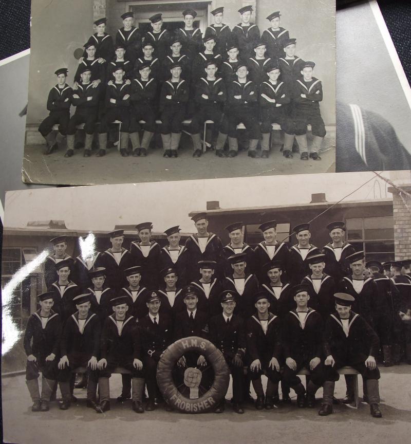 WW2 Royal Navy Medal Group and Photos. Normandy and Cardiff Connection.