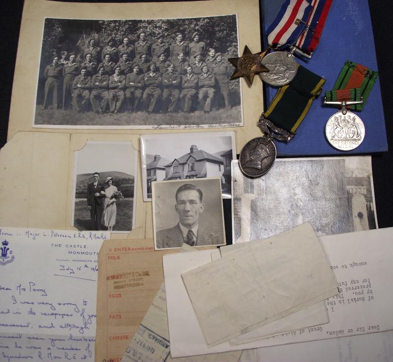 WW2 Territorial Efficiency Group. RE, Bomb Disposal. Royal Monmouthshire Royal Engineers.