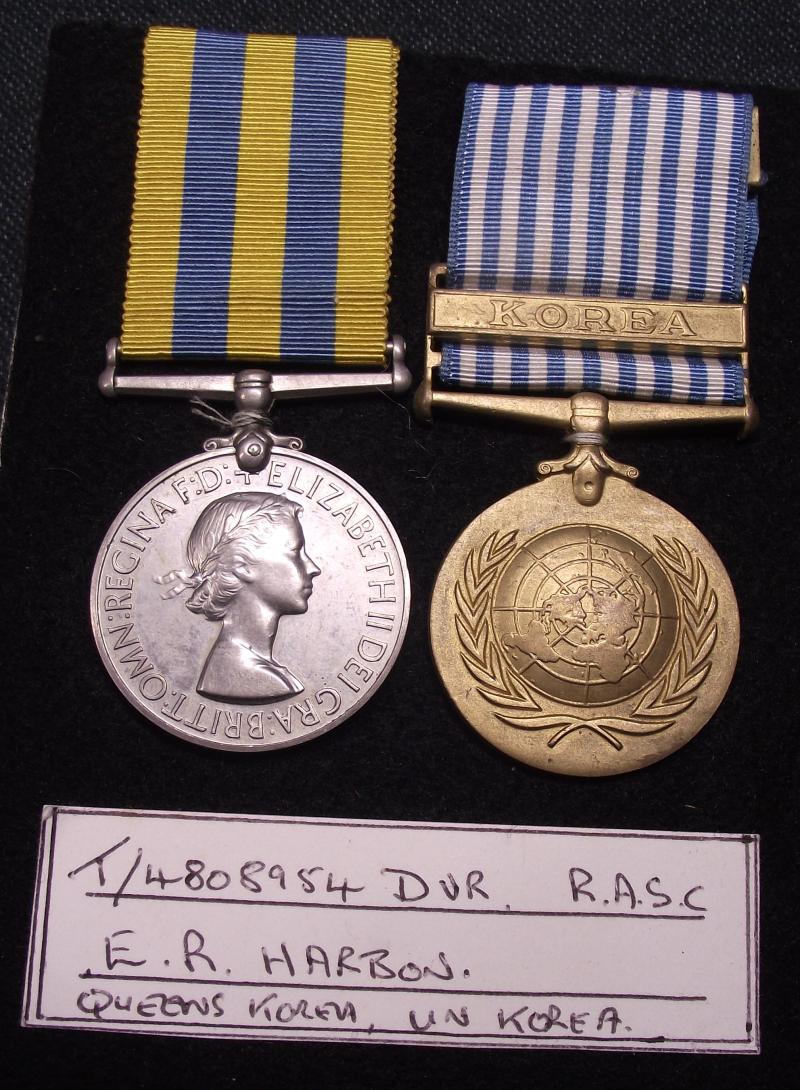 British Korea War Medal Pair. RASC.