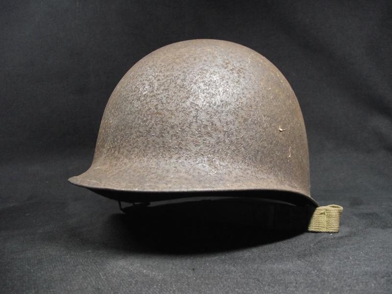 WW2 U.S. Army M1 Front Seam Swivel Bail Combat Helmet Shell.