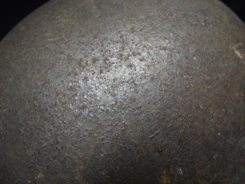 WW2 U.S. Army M1 Front Seam Swivel Bail Combat Helmet Shell.