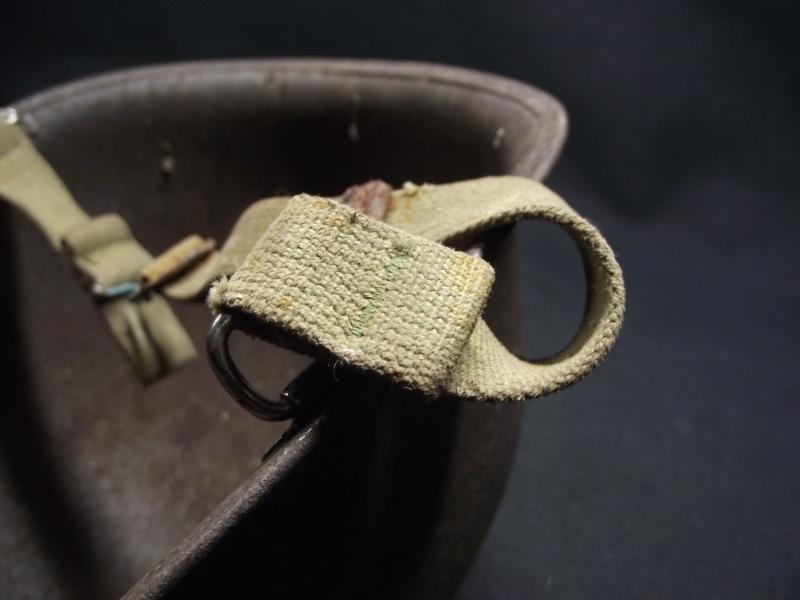 WW2 U.S. Army M1 Front Seam Swivel Bail Combat Helmet Shell.