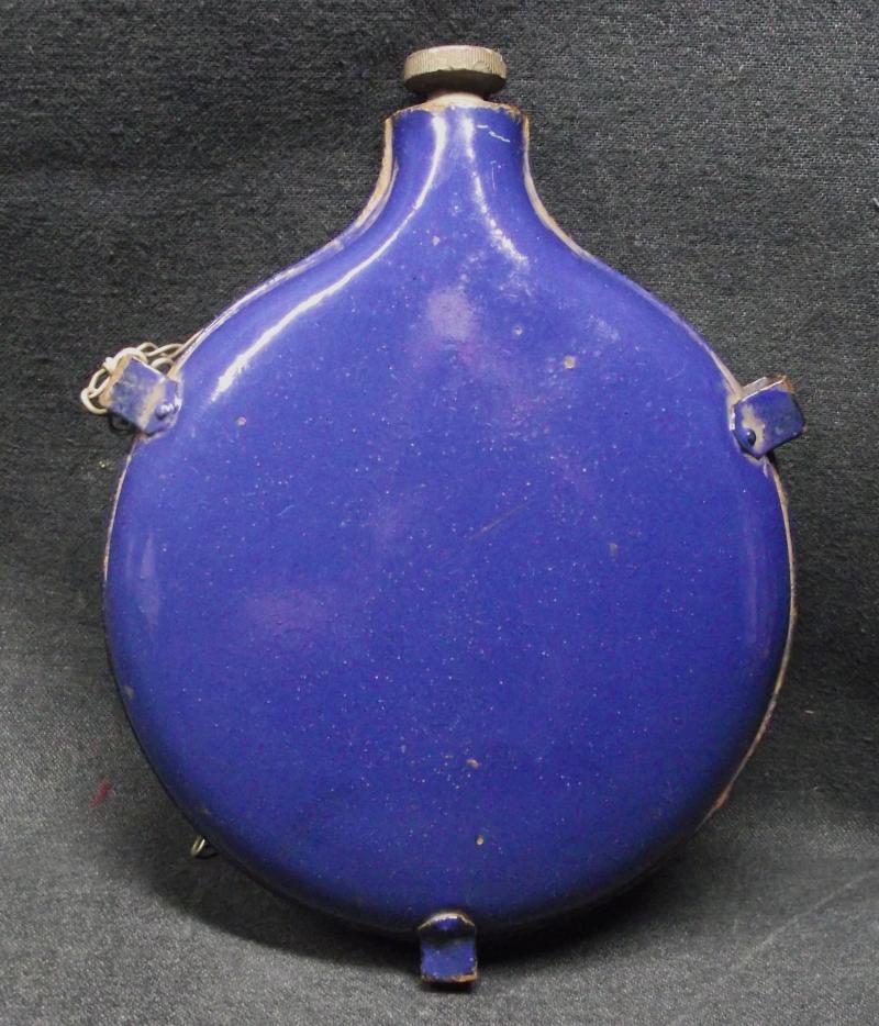 British Boer War Blue Enamel Water Bottle.