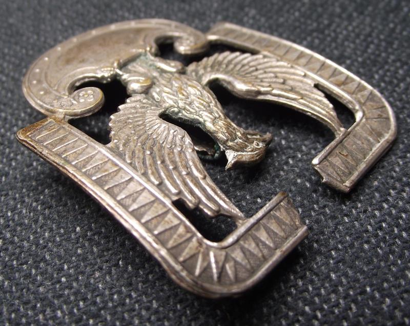 WW2 Modified Polish Airforce Metal Cap Badge.
