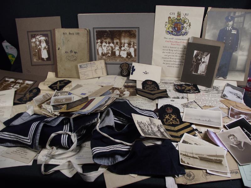Huge Royal Navy, Petty Officer,1913-1942, Document and Photo Archive.. KIA 1943.